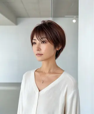 ショート 美髪×縮毛矯正 水上真由美😘のヘアスタイル