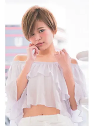 ショート カラー L'aube by luclu所属・笠谷 正之のヘアスタイル