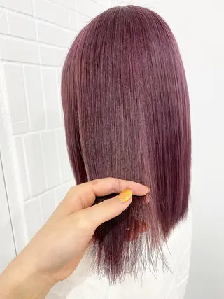 セミロング カラー ヘアアレンジ レイヤー/ハイトーン 🧸SENAのヘアスタイル