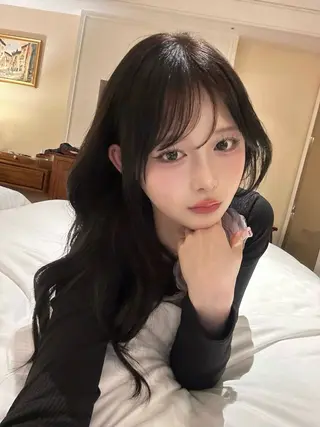 カラー 髪質改善🫧顔周り カット💫艶髪カラーのヘアスタイル