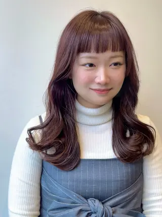 セミロング カラー 暖色カラー/似合わせ カット/名古屋/辻のヘアスタイル