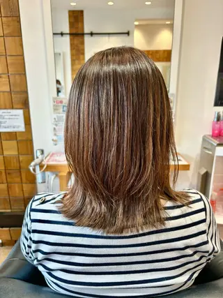 ミディアム カラー 秋山知穂🌸縮毛矯正 ショートお任せ🌸のヘアスタイル