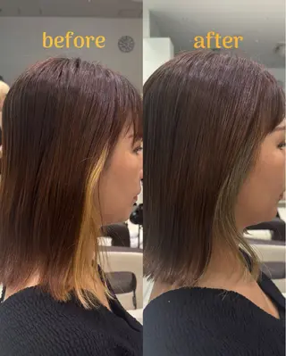 ミディアム カラー 鈴木 かのんのヘアスタイル