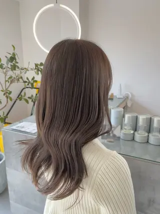 カラー 透明感グレージュ 加茂丈登のヘアスタイル