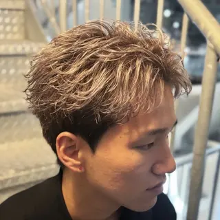 ショート カラー パーマ メンズ SALOWIN名古屋Suite店所属・名古屋のメンズ特化 美容師/わたるのヘアスタイル