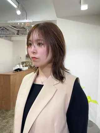 ミディアム カラー さかした ちなのヘアスタイル