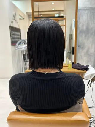 ミディアム 齊藤 海零のヘアスタイル