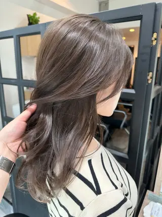 ミディアム ✨透明感 艶カラー恵比寿✨のヘアスタイル