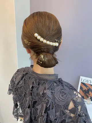 セミロング ヘアアレンジ エクステ＆ヘアセット Milaのヘアスタイル