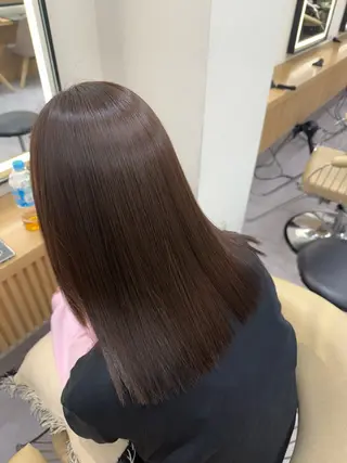 ミディアム 菅沢三奈/さいたま市 縮毛矯正/韓国ヘアのヘアスタイル