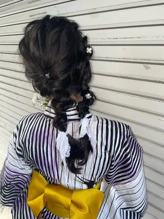 ミディアム ヘアアレンジ 関原 沙知のヘアスタイル