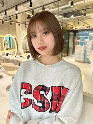 ミディアム カラー ✨髪質改善特化✨副 店長椎葉信乃介のヘアスタイル