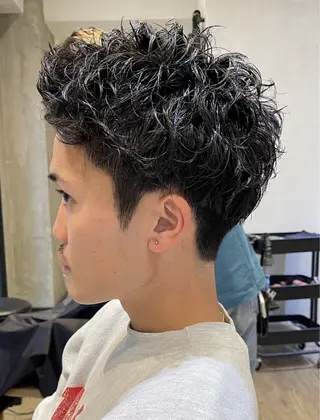 ショート パーマ メンズ amie高崎所属・高崎メンズパーマ 髪質改善TAKEのヘアスタイル