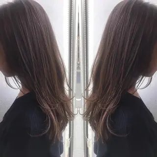 セミロング カラー 柴田 祐輔のヘアスタイル