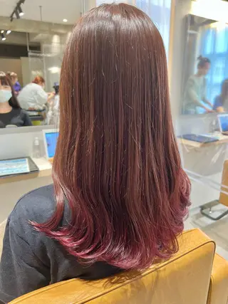 セミロング カラー 縮毛矯正×艶カラー /中村勇太のヘアスタイル