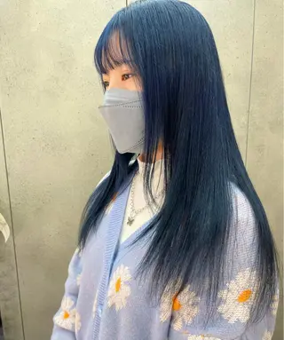 セミロング カラー vain所属・パーマウルフショート 濱田匠のヘアスタイル