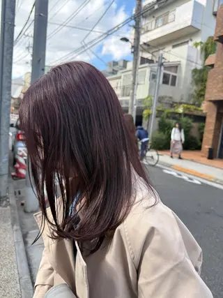 セミロング カラー casi所属・メンズパーマ／ボブ 星本広海のヘアスタイル