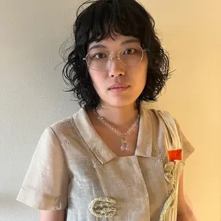 ショート パーマ pu+on. nailworks所属・fuyumi / ニュアンスネイルのネイルデザイン