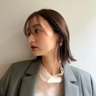 ミディアム カラー 透明感カラー、 アレンジ/miyuのヘアスタイル