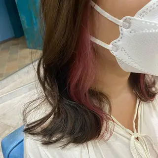 ミディアム カラー 🫧透け感⋆艶髪💎 山口アヤカのヘアスタイル