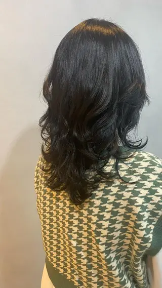ロング カラー 🪐SOURCE 塚口　シマブクロ🪐のヘアスタイル