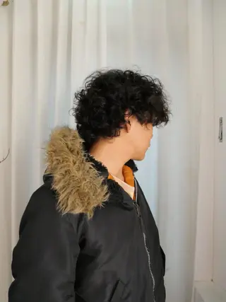 パーマ メンズ カットモデル FILMSりくのヘアスタイル