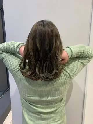 セミロング カラー 💎K-two名古屋 安田ちづる💎のヘアスタイル
