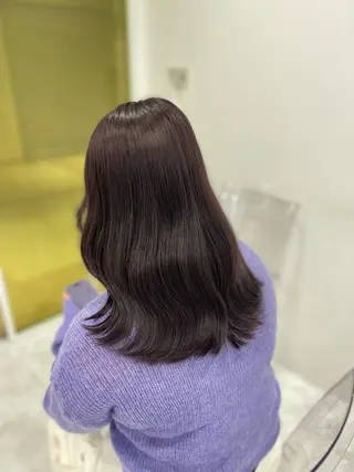 セミロング カラー ♥️暖色モテカラ ー♥️由夏のヘアスタイル