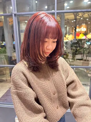 ミディアム 平野恵/透明感カラー ブリーチ/ボブのヘアスタイル