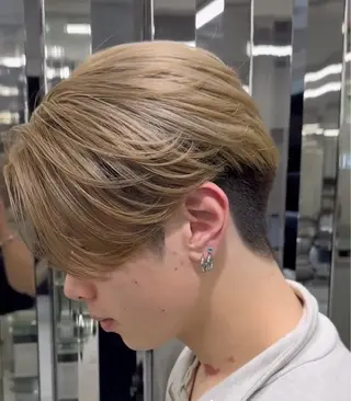 ミディアム カラー パーマ メンズ MEN'S HAIR SENSE BLUE 渋谷宇田川交番前店所属・🔥メンズ特化🔥 牧野圭吾のヘアスタイル