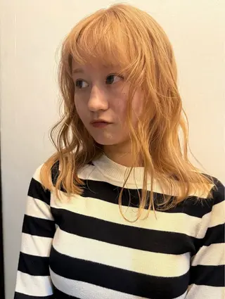 セミロング カラー 森国 凜 /広島美容院のヘアスタイル