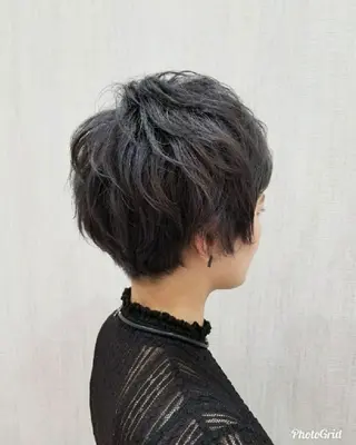 ショート 顔周りレイヤーカット 髪質改善代表西村功平のヘアスタイル