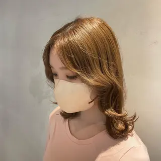セミロング 韓国ヘア/そら レイヤー透明感カラーのヘアスタイル