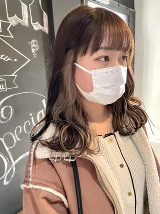 ミディアム カラー パーマ メンズヘア/レイヤー /ボブ山内春輝のヘアスタイル