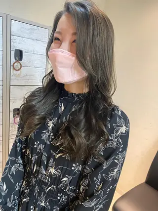 ロング カラー 後藤紗英/髪質改善 /オリーブベージュのヘアスタイル