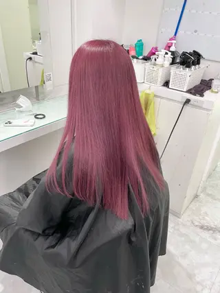 セミロング カラー 🤍💕ブリーチカラ ーAyaka💕🤍のヘアスタイル
