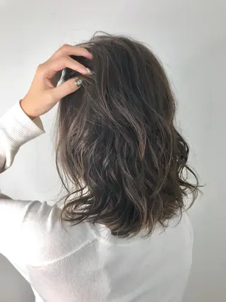 ミディアム カラー 酸性ストレート/ブリ ーチなし/中村 匠のヘアスタイル