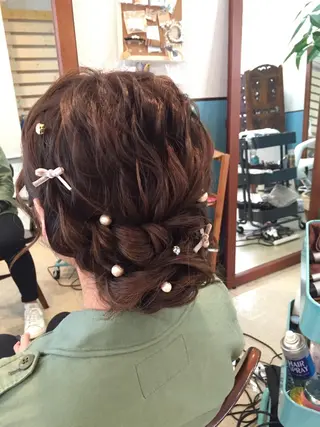 ショート ミディアム セミロング ロング ヘアアレンジ ヘアメ/着付け 清水玲歌のヘアスタイル