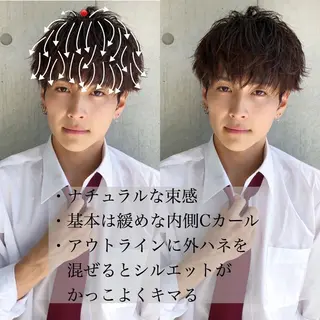 カラー パーマ メンズ 【渋谷メンズ特化】 🔥BLUCK🔥のヘアスタイル