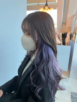ロング カラー 髪質改善 山口蒼太のヘアスタイル