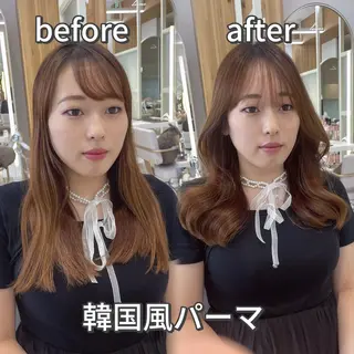 ミディアム 顔周り特化/ 韓国ヘア/TAKUのヘアスタイル