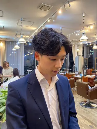 メンズ Belle 並木通り店所属・rena/メンズ パーマ/カラーのヘアスタイル