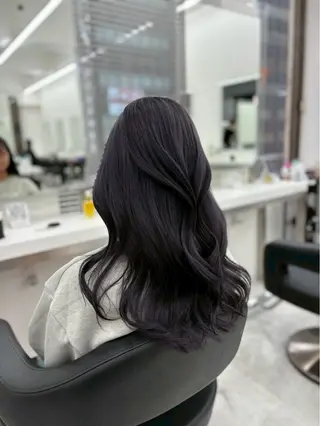 ロング カラー ヘアアレンジ 🫧艶カラー🫧 /白髪染め/横浜のヘアスタイル