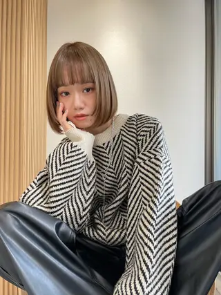 ショート くどうももか 浦和　ショート　ボブのヘアスタイル