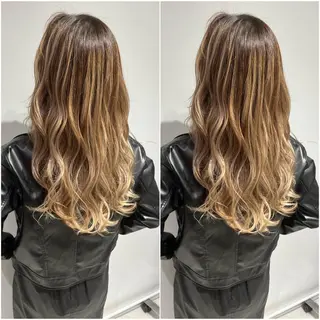 ロング カラー 全席個室　暖色カラー Zina松園優香🌸のヘアスタイル