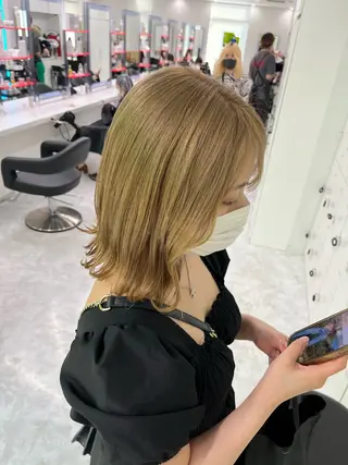 カラー 似合わせ💗透け感 💗うる艶カラー💗のヘアスタイル