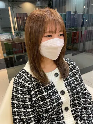 セミロング カラー haf店長 ✂︎タカハシレン✂︎のヘアスタイル