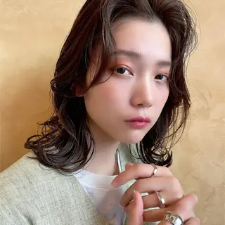 ミディアム カラー パーマ ヘアアレンジ メンズ キッズ ネイル マツエク・マツパ ニシダヒカリ🌙 髪質改善×似合わせのヘアスタイル