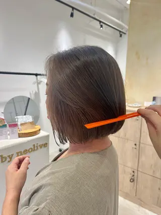 ショート カラー ボブ/美髪矯正 /佐藤　奈巳のヘアスタイル
