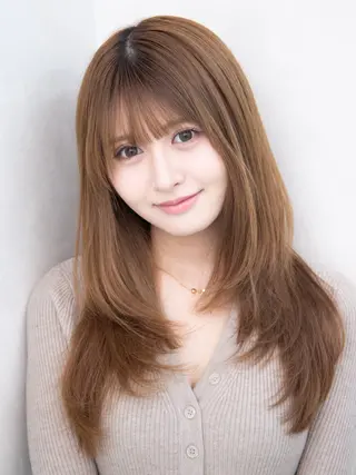 セミロング 【公式】LUCEY 川越のヘアスタイル